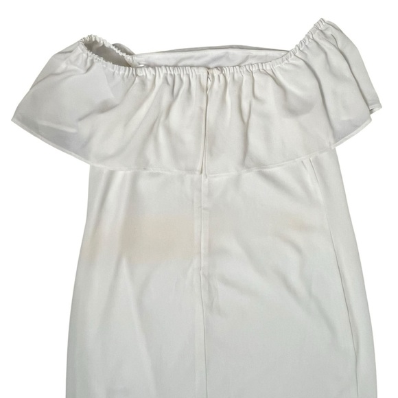 Charles Henry Off-Shoulder Off-White Mini Dress - Picture 10 of 11